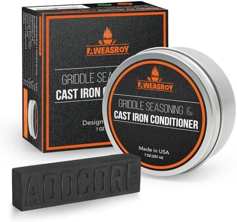 Kit de Cuidado AWEASROY para Sartenes de Hierro Fundido y Plancha 7 OZ, Incluye Removedor de Óxido y Sazonador Seguro para Alimentos - imagen 1