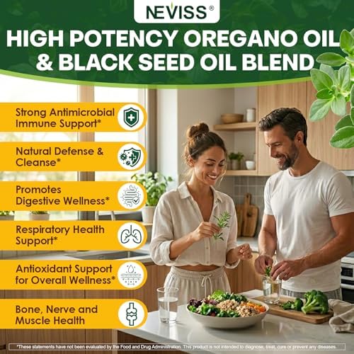 Gomitas de Aceite de Orégano con Aceite de Semilla Negra, Saúco y Ajo, Suplemento 12 en 1 con Vitamina C, D3 y Zinc para Inmunidad y Respiración, 60 - imagen 3