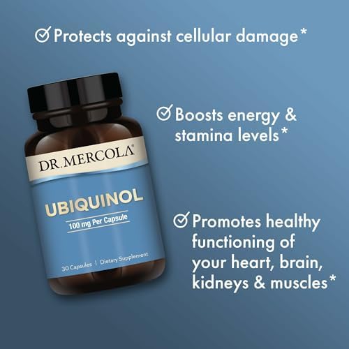 Ubiquinol de Dr. Mercola - Suplemento Antioxidante para Energía - No GMO, Sin Gluten ni Soja - 30 Cápsulas (30 Porciones) - 100 mg - imagen 4
