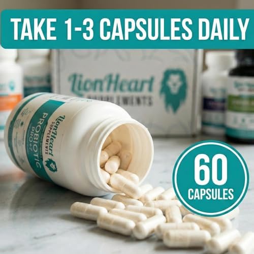 Suplementos LionHeart Probióticos para Alivio del Estreñimiento y Salud Digestiva – Pro+7 con 7 Cepas, 5 Mil Millones de UFC – Apoya la Regularidad - imagen 8