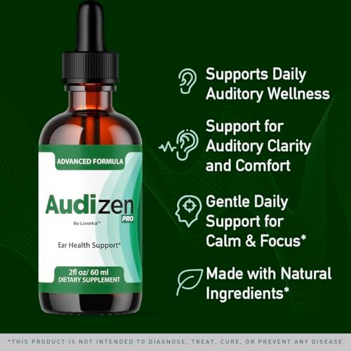 Audizen Pro Gotas para los Oídos - Suplemento Natural Avanzado para la Salud Auditiva, 1 Botella para 1 Mes, Apoyo para Zumbido y Equilibrio Auditivo - imagen 2