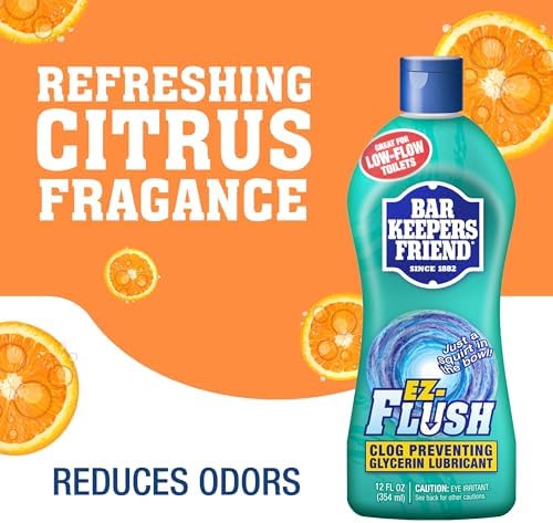 Bar Keepers Friend EZ-Flush Líquido para Inodoro (2 x 12 Oz) Previene Atascos, Olores y Residuos en Inodoros Regulares, de Bajo Flujo, de Barco y RV - imagen 5