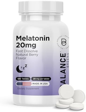 Tabletas de Melatonina Balancebreens 20mg de Disolución Rápida - Alta Potencia, Acción Rápida, Soporte Natural para Dormir - 120 Pastillas (Paquete - imagen 8