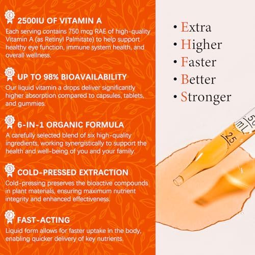 Gotas Líquidas OASIS FORCE 6 en 1 con Vitamina A, Luteína y Zeaxantina, Apoyo para Piel, Visión e Inmunidad, Vegano, 2 Fl Oz - imagen 4