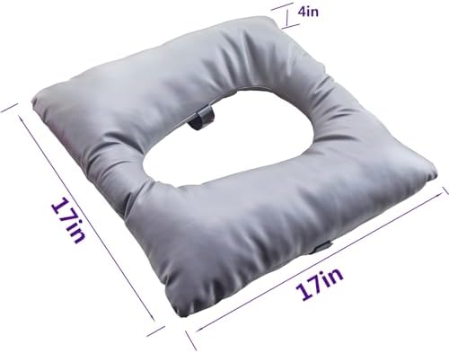 Cojín Suave para Inodoro ZXMOBY, Almohadilla Gruesa con Funda de PU y Correas, Cojín Calentador Lavable para Silla de Inodoro para Adultos Mayores - imagen 5