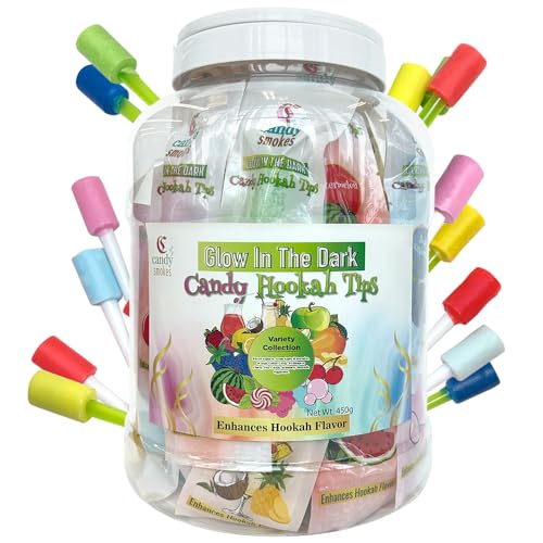 Colección de Puntas de Caramelo Candy Smokes para Hookah - 50 Piezas de Puntas Jolly que Brillan en la Oscuridad - Accesorios de Shisha Envuelto - imagen 1
