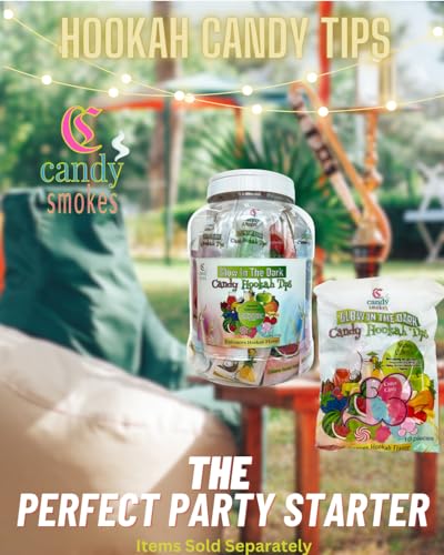 Colección de Puntas de Caramelo Candy Smokes para Hookah - 50 Piezas de Puntas Jolly que Brillan en la Oscuridad - Accesorios de Shisha Envuelto - imagen 4