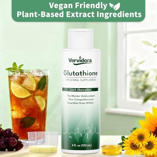 Vervidora Glutatión Liposomal, Suplemento Líquido de Alta Absorción, Apoya la Desintoxicación Natural, Antioxidante, Mejora la Salud de la Piel, 4 Fl - imagen 7