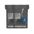 Bolsas de basura simplehuman Code J de 40 piezas, con absorción de olores, ajuste personalizado, 30-45 litros / 8-12 galones - imagen 1