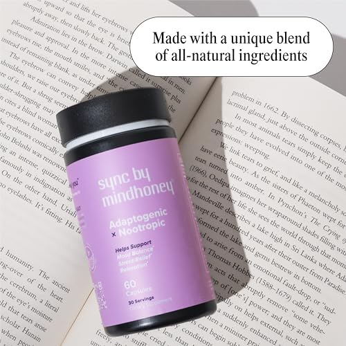 MINDHONEY | SYNC 60 Cápsulas, Suplemento Adaptogénico Premium Todo en Uno | Relajación, Equilibrio Emocional, Estrés | Magnesio, Ashwagandha, - imagen 3