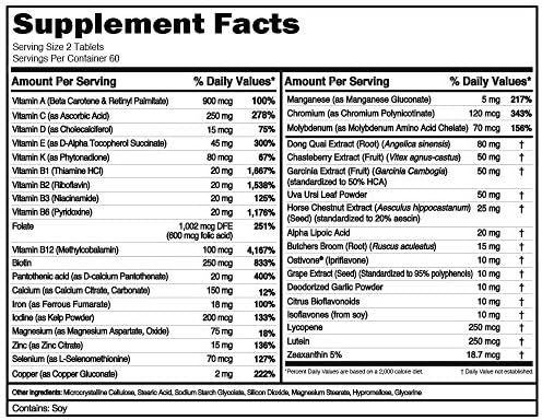 Multivitamínico Evlution Nutrition para Mujeres - Vitaminas y Minerales Esenciales, Salud Inmunológica, Vitamina C y D, Hierro, Zinc, Antioxidantes, - imagen 2