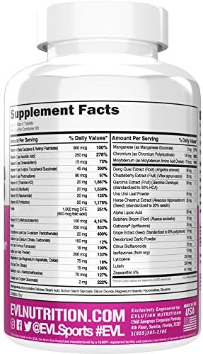 Multivitamínico Evlution Nutrition para Mujeres - Vitaminas y Minerales Esenciales, Salud Inmunológica, Vitamina C y D, Hierro, Zinc, Antioxidantes, - imagen 5