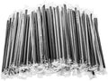 Suwimut 1000 Piezas de Popotes Desechables de Plástico Negros, Popotes Rectos Envuelto Individualmente para Cocina, Bar, Fiesta - 7.5 Pulgadas para - imagen 1