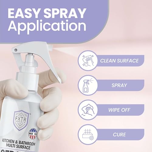 Spray Cerámico Fixture Shield para Hogar - Protección Hidrofóbica SiO₂ para Cocina y Baños + Acero Inoxidable | Repele Huellas, Manchas y Agua Dura | - imagen 8