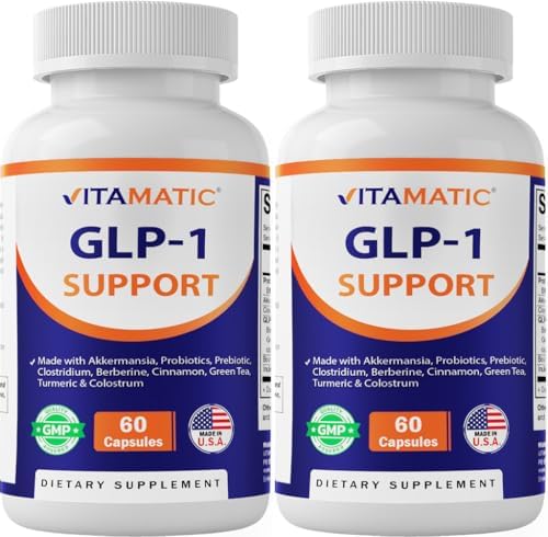Suplemento Vitamatic GLP-1 para Hombres y Mujeres 60 Cápsulas - Con Akkermansia, Probióticos, Prebióticos, Berberina, Canela, Té Verde, Cúrcuma y - imagen 1