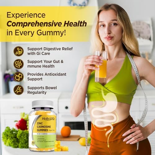Suplemento de Zinc Carnosina Sin Azúcar, Zinc Carnosina Orgánico 75mg con L-glutamina, Probiótico y Mezcla Herbal, Apoyo Integral para la Salud - imagen 4