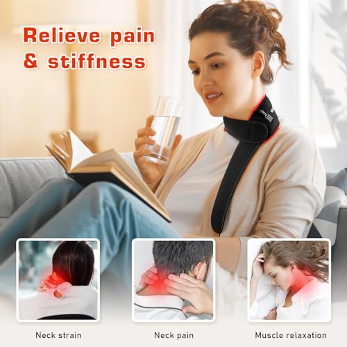 Viconor Terapia de Luz Roja para el Cuello, Cinturón de Terapia de Luz Infrarroja, Faja Wearable con Temporizador para Reafirmar la Papada y Levantar - imagen 2