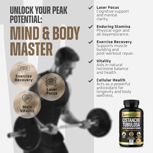Suplemento Earth Elixir de Cistanche para Hombres y Mujeres – Cápsulas Potentes de Extracto de Cistanche Tubulosa para Vitalidad, Fuerza y - imagen 4
