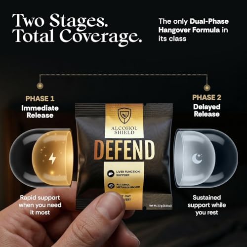 ALCOHOL SHIELD Suplemento para Defenderse de la Resaca | DHM + NAC | Mejora tu Bienestar Después de Beber | Recuperación de Alcohol y Soporte - imagen 2
