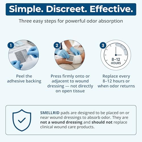 Pads Absorbentes de Olores SMELLRID de Carbón Activado – 12 Adhesivos Sin Fragancia (4x4) para Olores Corporales, Flatulencias y Cuidado Personal – - imagen 7