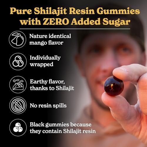 Gomitas Better Alt Pure Himalayan Shilajit | Alta Potencia Oro | 60 Gomitas para Energía y Soporte Inmunológico, 75% + Ácido Fulvico | Sabor Mango - imagen 3