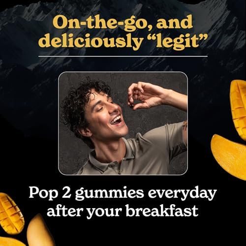 Gomitas Better Alt Pure Himalayan Shilajit | Alta Potencia Oro | 60 Gomitas para Energía y Soporte Inmunológico, 75% + Ácido Fulvico | Sabor Mango - imagen 8
