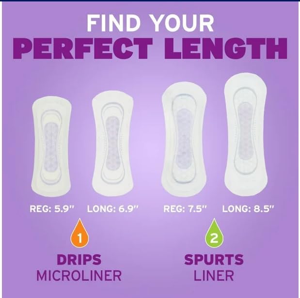 Microliners Healthy Surplus Poise, Longitud Longa - Incontinencia 1 Gota Absorbencia Ligera, 50 Piezas (2 Paquetes - Total 100) y Tarjeta de Consejos - imagen 3