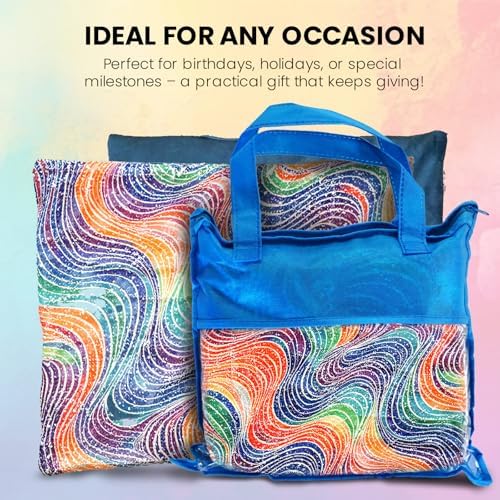 Almohadilla con peso para niños – 20”x17”, 5lbs – Manta sensorial de lentejuelas para estimulación táctil – Ayuda calmante y herramienta sensorial - imagen 7