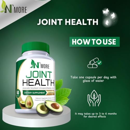 Suplementos de N'More con Insaponificables de Aguacate y Soja - Suplemento para la Salud Articular 400 mg, Apoya la Movilidad y Cartílago, Sin OGM, - imagen 6