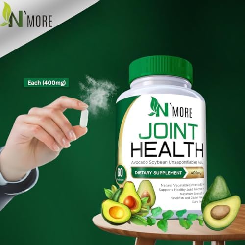 Suplementos de N'More con Insaponificables de Aguacate y Soja - Suplemento para la Salud Articular 400 mg, Apoya la Movilidad y Cartílago, Sin OGM, - imagen 7