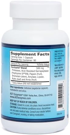Suplemento Enzimático Excellacor-90 – Serrapeptasa Ácida Resistente y Enzimas Proteolíticas – Apoya Respuesta Inflamatoria Saludable, Función - imagen 3