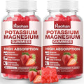 Gomitas de Potasio y Magnesio con Electrolitos y Vitaminas - Magnesio Glicinato, Citrato de Potasio, Calcio, Vitaminas B6, D3 y K2 para Función - imagen 1