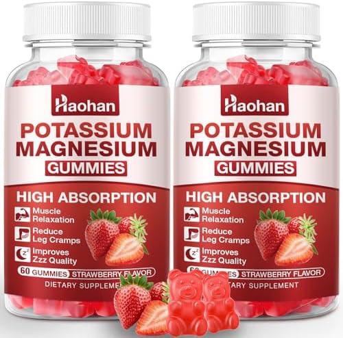 Gomitas de Potasio y Magnesio con Electrolitos y Vitaminas - Magnesio Glicinato, Citrato de Potasio, Calcio, Vitaminas B6, D3 y K2 para Función - imagen 1