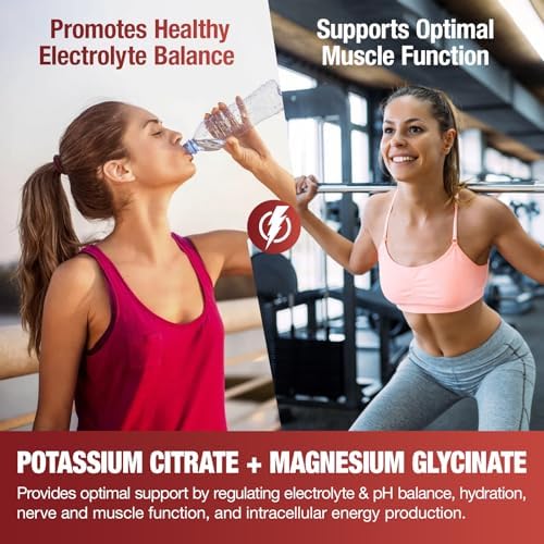 Gomitas de Potasio y Magnesio con Electrolitos y Vitaminas - Magnesio Glicinato, Citrato de Potasio, Calcio, Vitaminas B6, D3 y K2 para Función - imagen 4