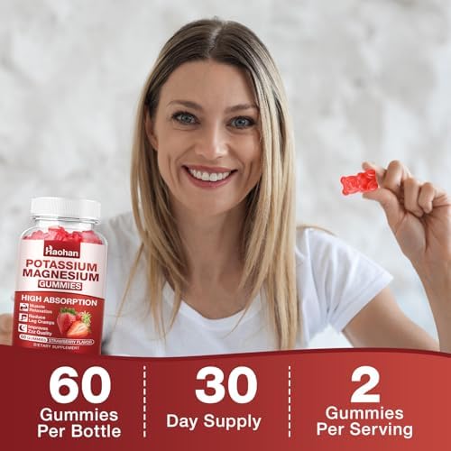 Gomitas de Potasio y Magnesio con Electrolitos y Vitaminas - Magnesio Glicinato, Citrato de Potasio, Calcio, Vitaminas B6, D3 y K2 para Función - imagen 6