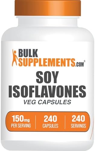 Cápsulas de Isoflavonas de Soja BulkSupplements.com - Suplemento Vegano y Sin Gluten, 1 Cápsula por Porción (150mg), 240 Contenido (Paquete de 1) - imagen 1