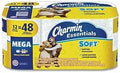 Papel Higiénico Charmin Essentials Soft, A Prueba de Sépticos, 2 Capas, Blanco, 352 Hojas/Rollo, Paquete de 12 - imagen 1
