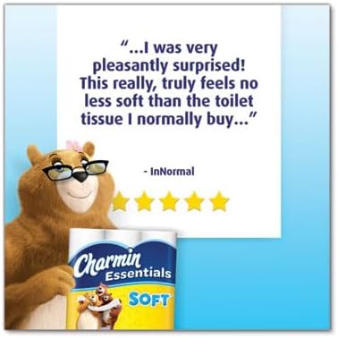 Papel Higiénico Charmin Essentials Soft, A Prueba de Sépticos, 2 Capas, Blanco, 352 Hojas/Rollo, Paquete de 12 - imagen 5