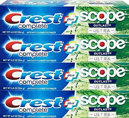 Pasta Dental Crest Complete Whitening Plus Scope Outlast 6.5 oz (184g) - Paquete de 4 - imagen 1
