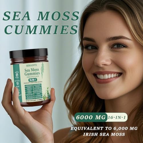 Gomitas de Musgo Marino 16 en 1 con Aceite de Semilla Negra, Ashwagandha y Saúco | Suplemento Orgánico de Musgo Marino para Hombres y Mujeres | 30 - imagen 6