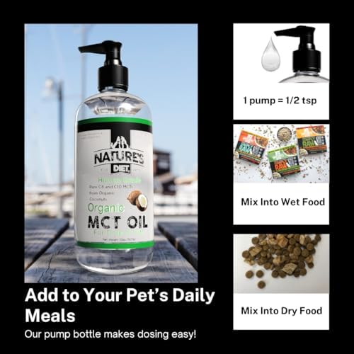 Aceite MCT Orgánico para Perros y Gatos Nature's Diet, 32 oz (907g), Grado Humano, Puro C8 y C10 de Coco Orgánico - imagen 4