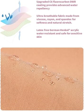 Cinta de Sujeción Sintética Pre-Cortada Pro con Protectores de Pezón para FTM, Extra Ancha, 4in, 20 Tiras (Beige) - imagen 4