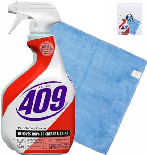 Limpiador Desengrasante Antibacterial GLOBAL PACKING SOLUTIONS 409 Multi-Superficies 32 oz - Elimina 99.9% de gérmenes, incluye paño de microfibra - imagen 1