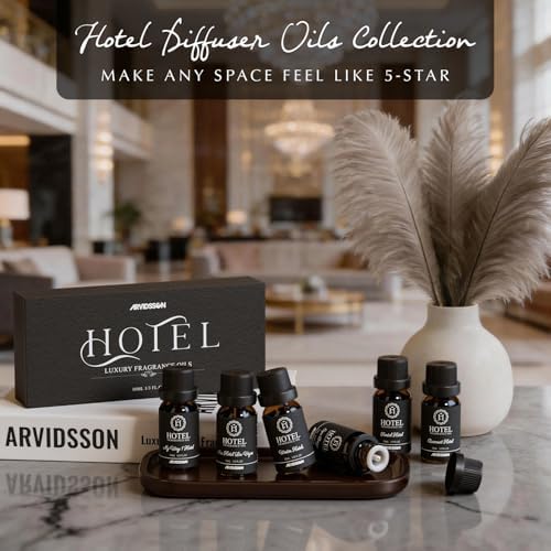 Set de Aceites Esenciales para Difusor ARVIDSSON - Inspirado en Aromas de Hoteles 5 Estrellas, 6 x 10 mL, Regalo de Lujo para Aromaterapia y - imagen 2