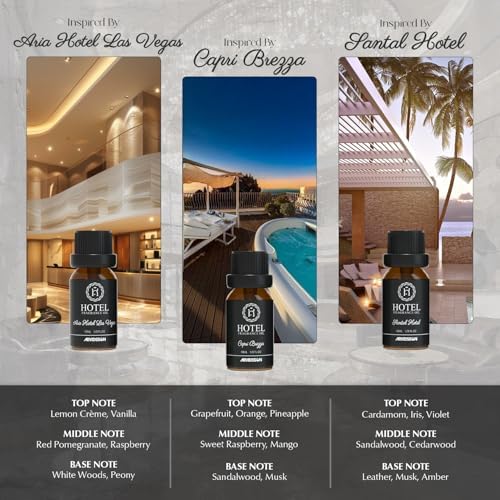 Set de Aceites Esenciales para Difusor ARVIDSSON - Inspirado en Aromas de Hoteles 5 Estrellas, 6 x 10 mL, Regalo de Lujo para Aromaterapia y - imagen 4