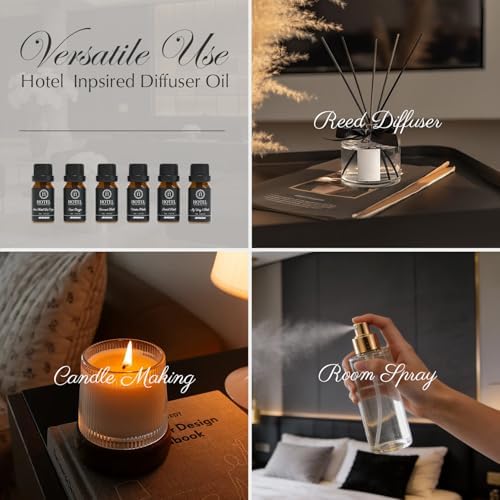 Set de Aceites Esenciales para Difusor ARVIDSSON - Inspirado en Aromas de Hoteles 5 Estrellas, 6 x 10 mL, Regalo de Lujo para Aromaterapia y - imagen 7