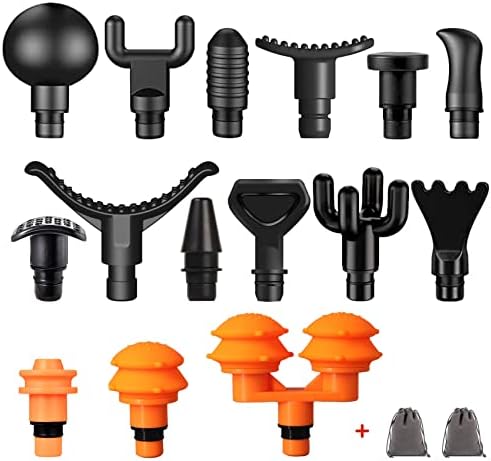 Accesorios AiRelax para Hypervolt Go, 15 Piezas de Cabezales de Masaje Mejorados para Masaje Muscular Profundo, Fáciles de Usar. - imagen 1