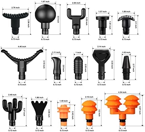 Accesorios AiRelax para Hypervolt Go, 15 Piezas de Cabezales de Masaje Mejorados para Masaje Muscular Profundo, Fáciles de Usar. - imagen 3