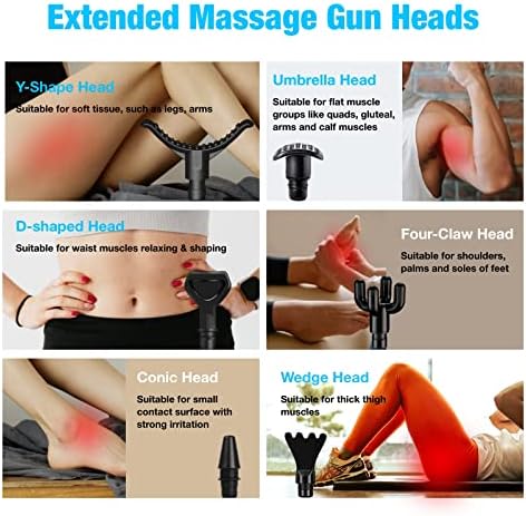 Accesorios AiRelax para Hypervolt Go, 15 Piezas de Cabezales de Masaje Mejorados para Masaje Muscular Profundo, Fáciles de Usar. - imagen 5