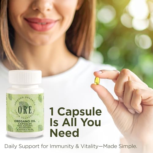 Softgels de Aceite de Orégano ORE 80% Carvacrol | Orégano Mexicano Silvestre | Soporte Inmunológico y Respiratorio | Suplemento Natural | 65 Cápsulas - imagen 3